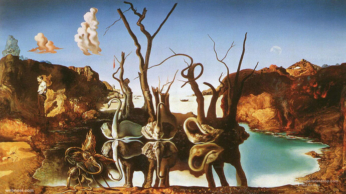 2-reflection-elephants-illusion-painting